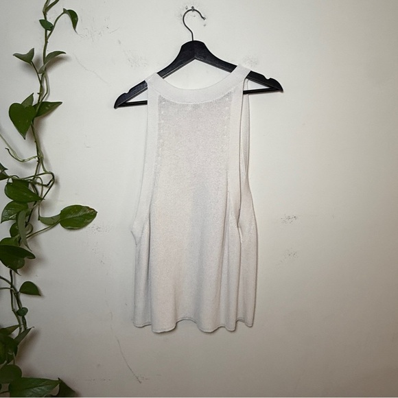 Wilfred By Aritzia White Sleeveless Halter Knit Top - 2XL - Picture 7 of 8